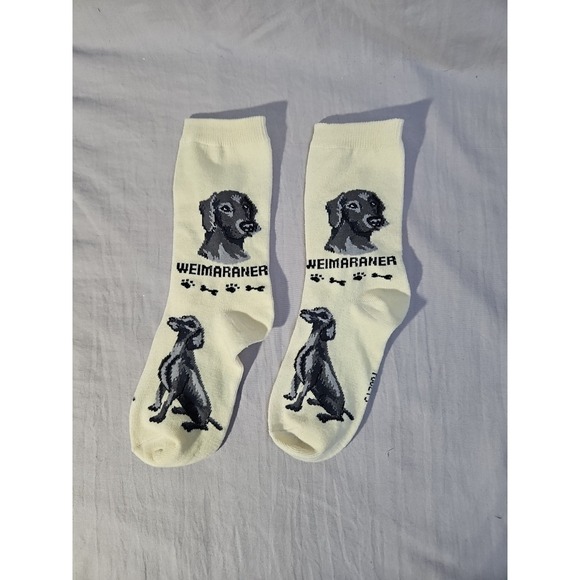 Foozys Accessories - Foozys Weimaraner Dog Socks Fun‎ Novelty Dress Casual Pet Size 9-11 New W/O Tag